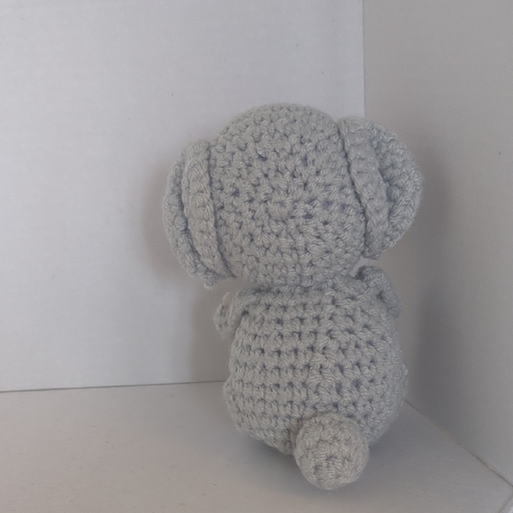 Gray and Red Elephant Plush Home Accent - Picture 4 of 9